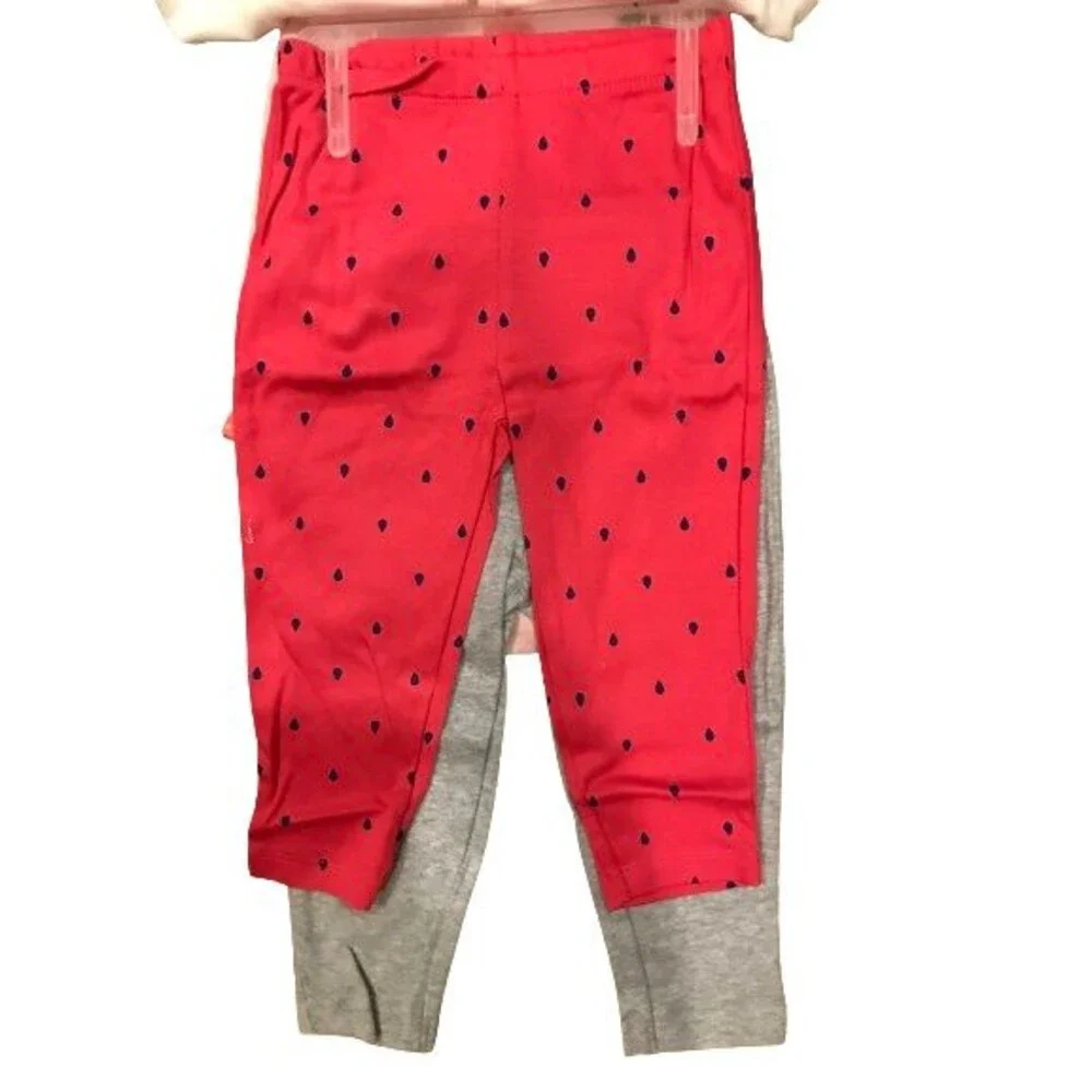 Girl's 12 Month Carters 4-piece Bodysuit Pant Set NEW
